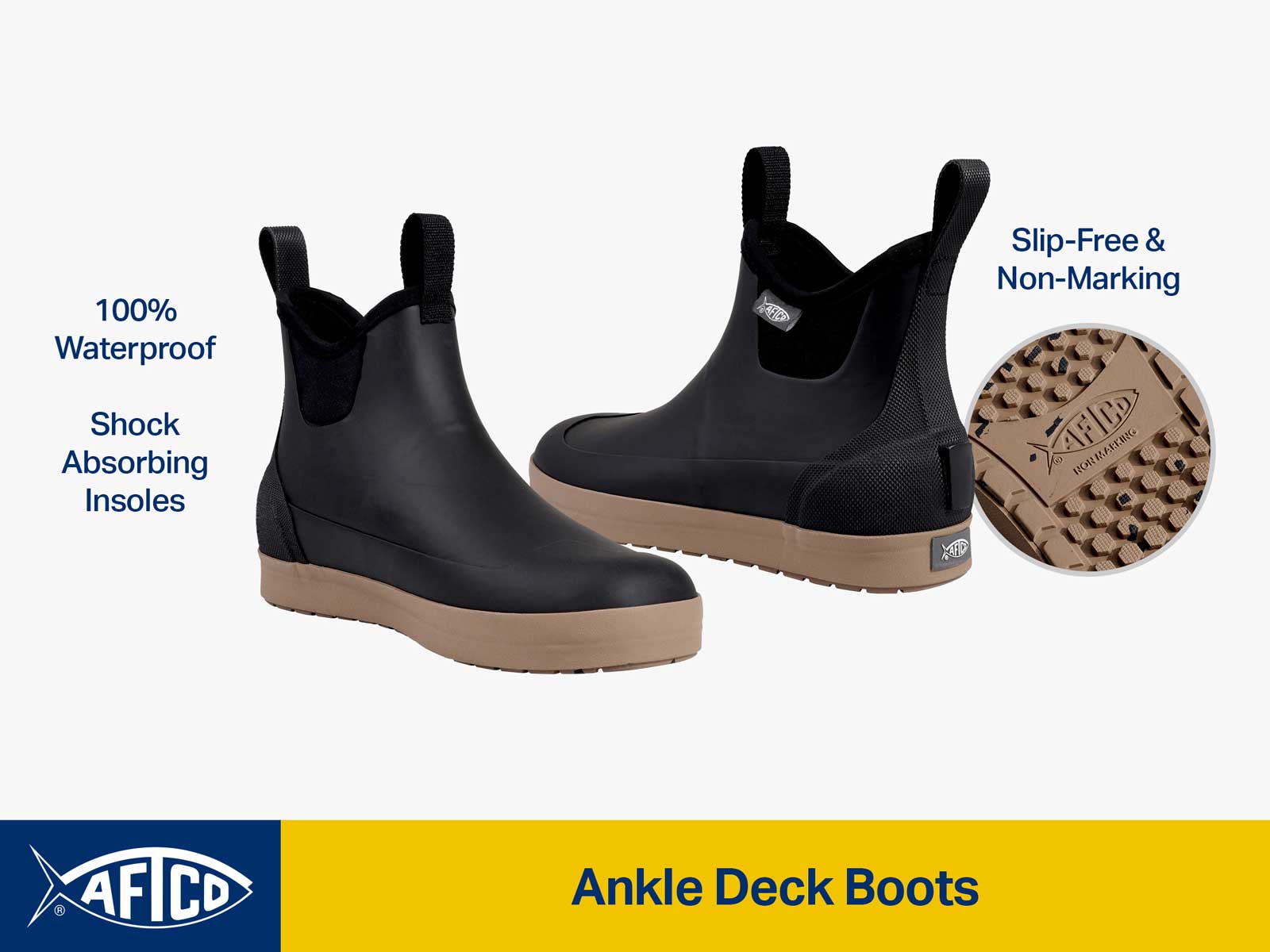 Ankle Deck Boots - Black